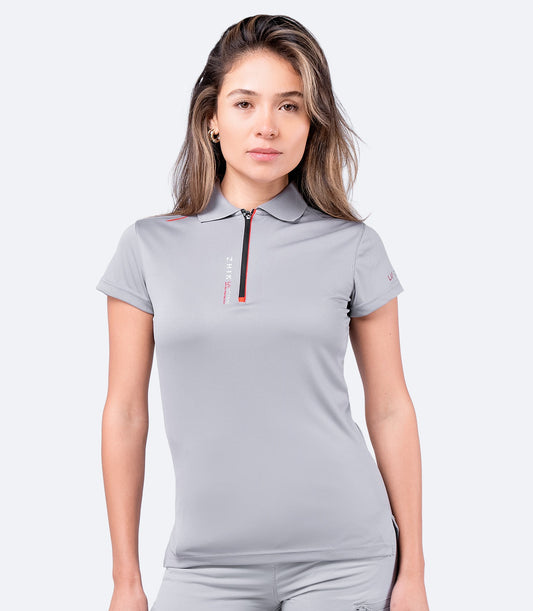 Ženska UVActive Zip sportska polo majica - siva