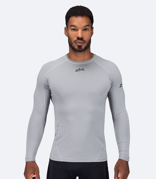 Muška majica s dugim rukavima Eco Spandex LT - platinasta