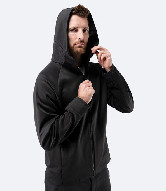 Muška jakna s kapuljačom Thermo TechFleece - crna