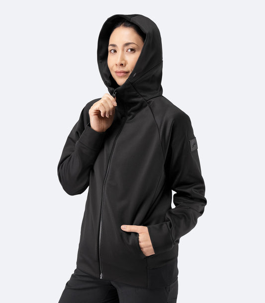 Ženska jakna s kapuljačom Thermo TechFleece - crna